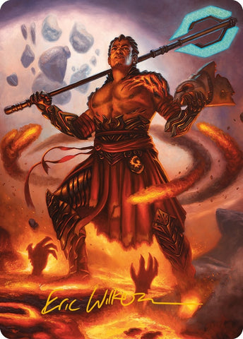 Image for Koth, Fire of Resistance Art Card (Gold-Stamped Signature) (31) [Art Series: Phyrexia: All Will Be One]