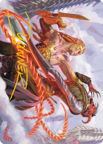 Image for Tyvar's Stand Art Card (Gold-Stamped Signature) (43) [Art Series: Phyrexia: All Will Be One]