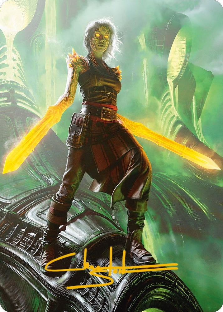 Image for Nahiri, the Unforgiving Art Card (51/81) (Gold-Stamped Signature) (51) [Art Series: Phyrexia: All Will Be One]