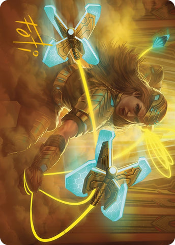 Image for Bladehold War-Whip Art Card (Gold-Stamped Signature) (46) [Art Series: Phyrexia: All Will Be One]