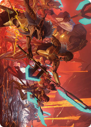 Image for Roar of Resistance Art Card (Gold-Stamped Signature) (34) [Art Series: Phyrexia: All Will Be One]