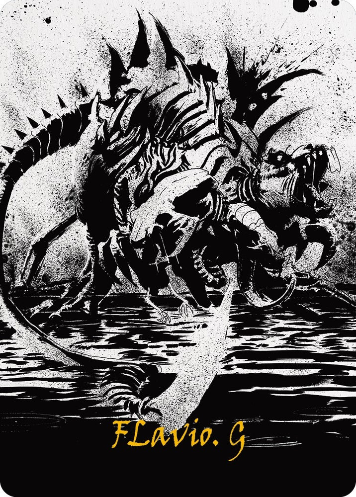 Image for Karumonix, the Rat King Art Card (Gold-Stamped Signature) (70) [Art Series: Phyrexia: All Will Be One]