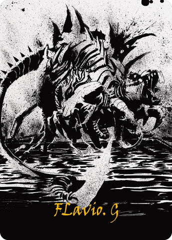 Image for Karumonix, the Rat King Art Card (Gold-Stamped Signature) (70) [Art Series: Phyrexia: All Will Be One]