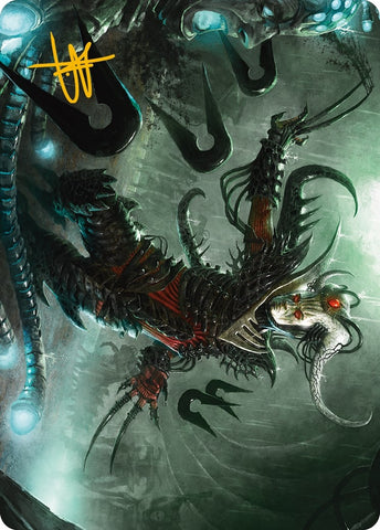 Image for Vraan, Executioner Thane Art Card (Gold-Stamped Signature) (24) [Art Series: Phyrexia: All Will Be One]