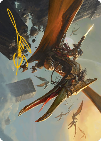 Image for Skyhunter Strike Force Art Card (Gold-Stamped Signature) (9) [Art Series: Phyrexia: All Will Be One]