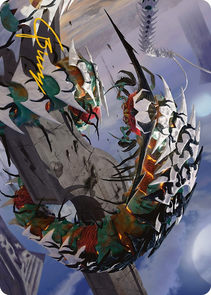 Image for Atraxa's Skitterfang Art Card (Gold-Stamped Signature) (55) [Art Series: Phyrexia: All Will Be One]