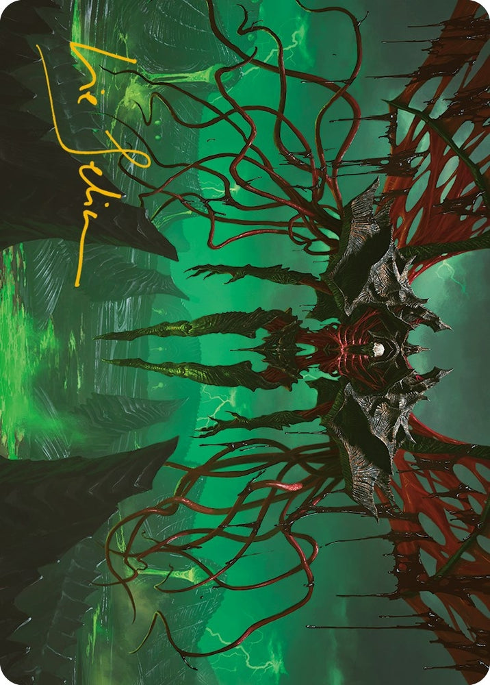 Image for Archfiend of the Dross Art Card (Gold-Stamped Signature) (18) [Art Series: Phyrexia: All Will Be One]