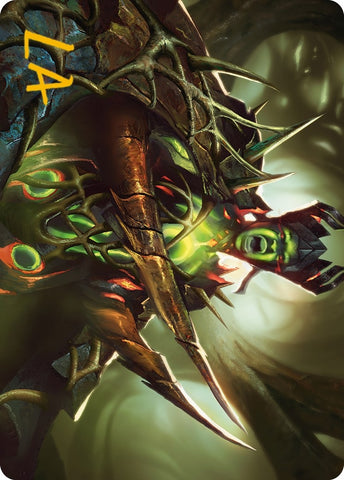 Image for Maze's Mantle Art Card (Gold-Stamped Signature) (40) [Art Series: Phyrexia: All Will Be One]