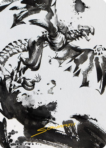 Image for Quicksilver Fisher Art Card (Gold-Stamped Signature) (68) [Art Series: Phyrexia: All Will Be One]