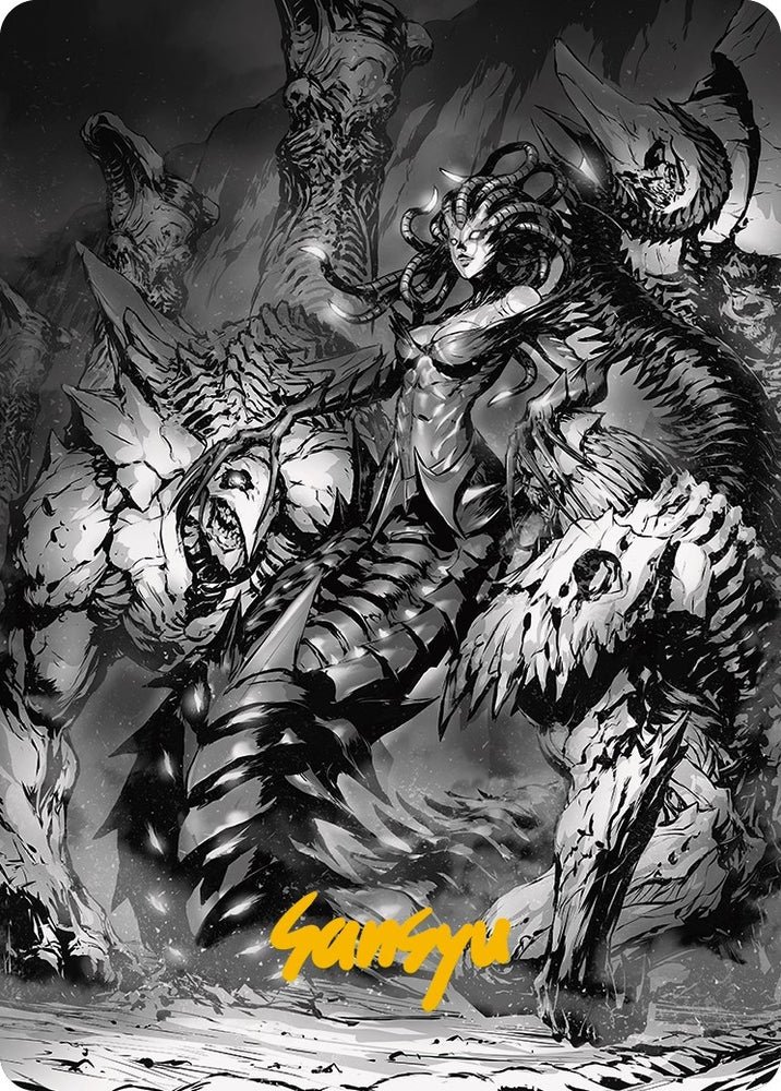 Image for Vraska, Betrayal's Sting Art Card (Gold-Stamped Signature) (72) [Art Series: Phyrexia: All Will Be One]