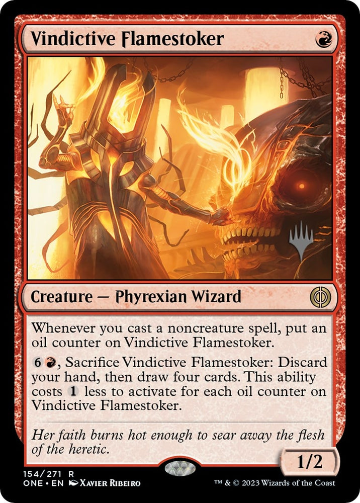 Image for Vindictive Flamestoker (154) [Promo Pack: Phyrexia: All Will Be One]