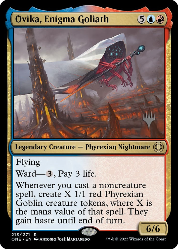 Image for Ovika, Enigma Goliath (213) [Promo Pack: Phyrexia: All Will Be One]