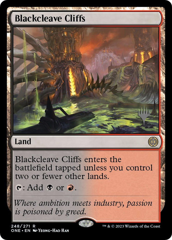 Image for Blackcleave Cliffs (248) [Promo Pack: Phyrexia: All Will Be One]
