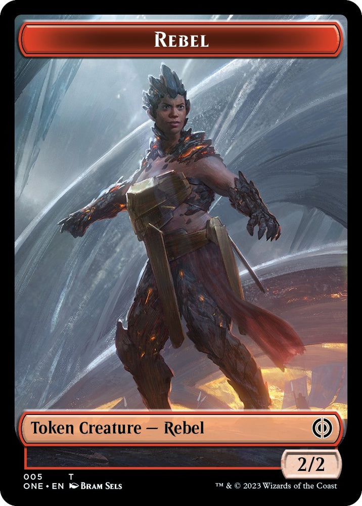 Image for Rebel // Phyrexian Goblin Double-sided Token [Phyrexia: All Will Be One]
