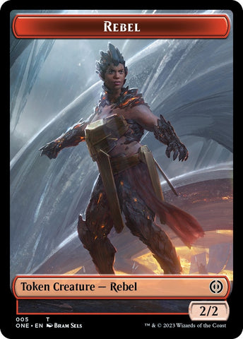 Image for Rebel // Phyrexian Goblin Double-sided Token [Phyrexia: All Will Be One]