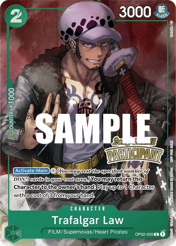Image for Trafalgar Law (Online Regional 2023) [Participant] (OP02-035) - One Piece Card Game