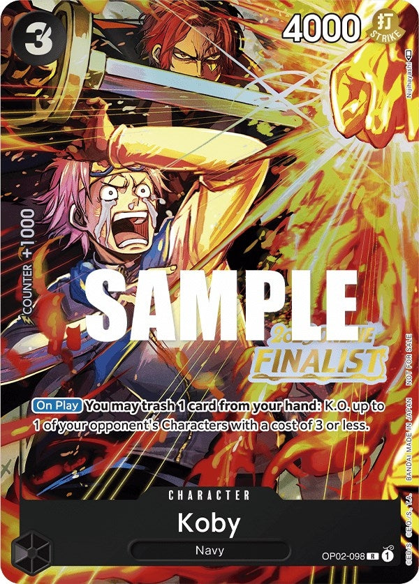 Koby (Online Regional 2023) [Finalist] (OP02-098) (One Piece Promotion Cards)