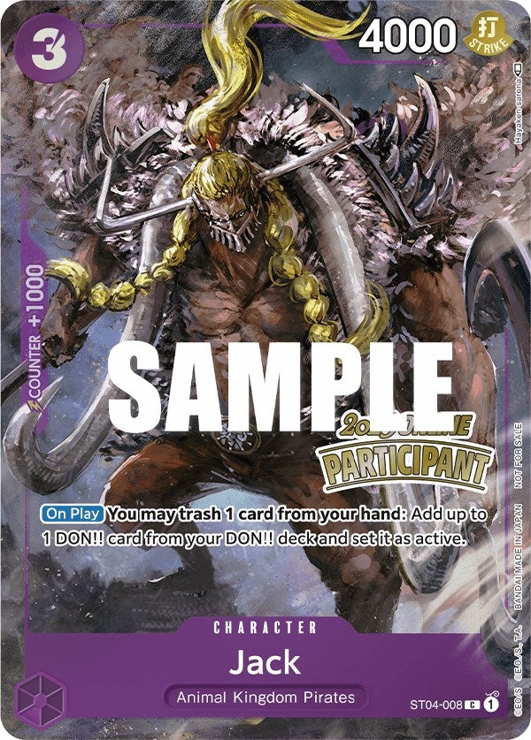 Jack (Online Regional 2023) [Participant] (ST04-008) (One Piece Promotion Cards)