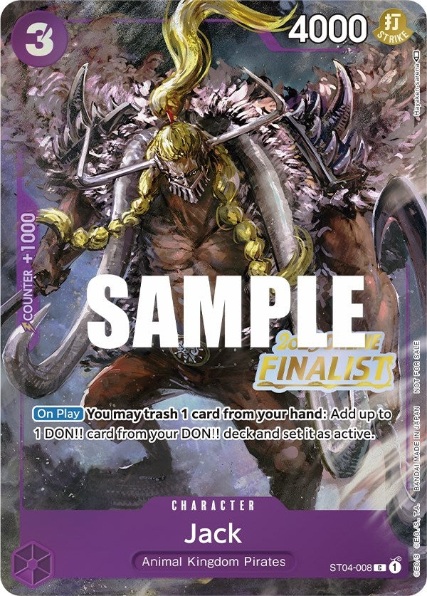 Jack (Online Regional 2023) [Finalist] (ST04-008) (One Piece Promotion Cards)