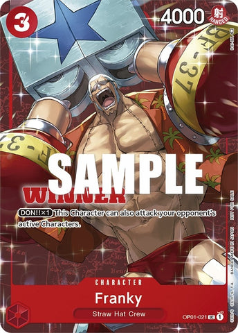 Franky (Tournament Pack Vol. 2) [Winner] (OP01-021) (One Piece Promotion Cards)