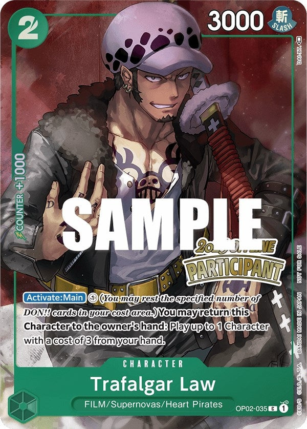 Image for Trafalgar Law (Offline Regional 2023) [Participant] (OP02-035) - One Piece Card Game