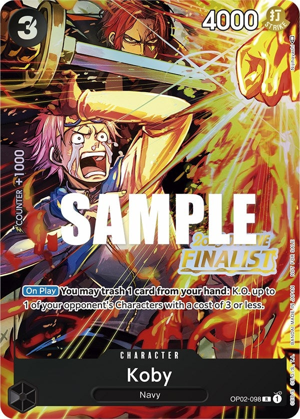 Koby (Offline Regional 2023) [Finalist] (OP02-098) (One Piece Promotion Cards)