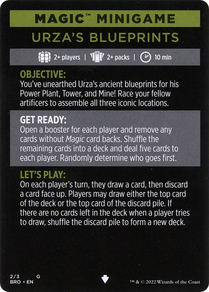 Image for Magic Minigame: Urza's Blueprints (2) [The Brothers' War]