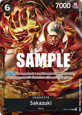 Image for Sakazuki (Alternate Art) (OP02-099) - One Piece Card Game