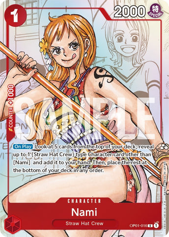 Nami - OP01-016 (Alternate Art) (OP01-016) (One Piece Promotion Cards)