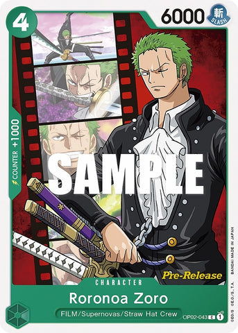 Image for Roronoa Zoro (OP02-043) - One Piece Card Game