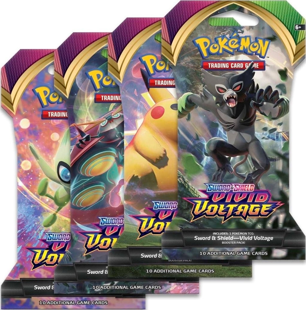 Image for Vivid Voltage Sleeved Booster Pack Art Bundle [Set of 4] [SWSH04: Vivid Voltage]