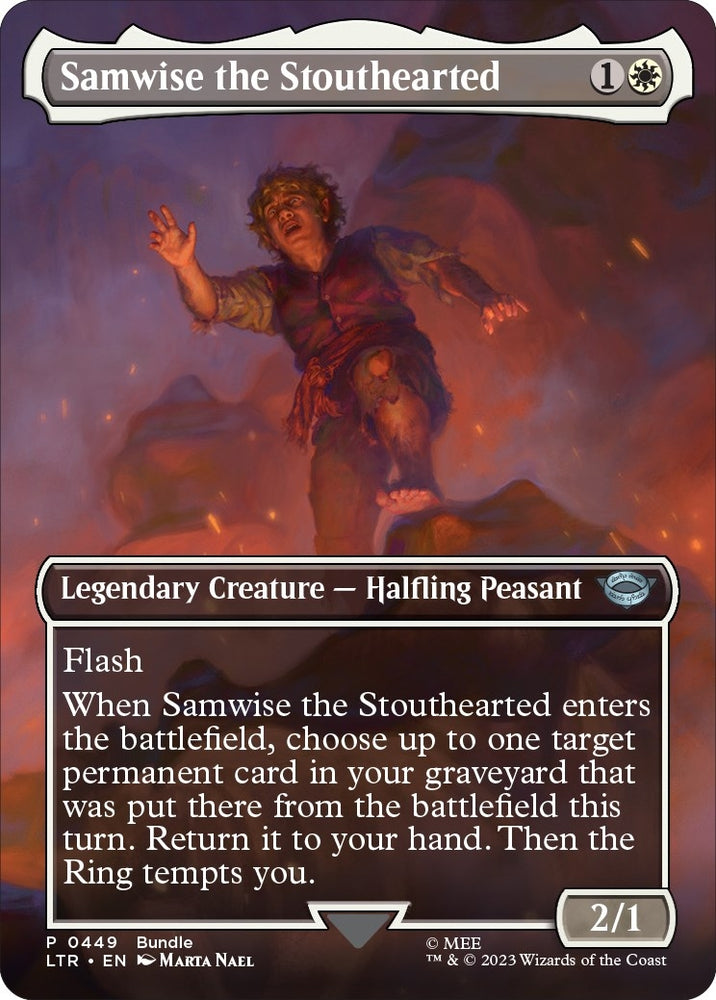 Image for Samwise the Stouthearted (Borderless) (LTR Bundle) (449) - Magic: The Gathering