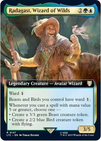 Image for Radagast, Wizard of Wilds (Extended Art) (147) [Commander: The Lord of the Rings: Tales of Middle-earth]