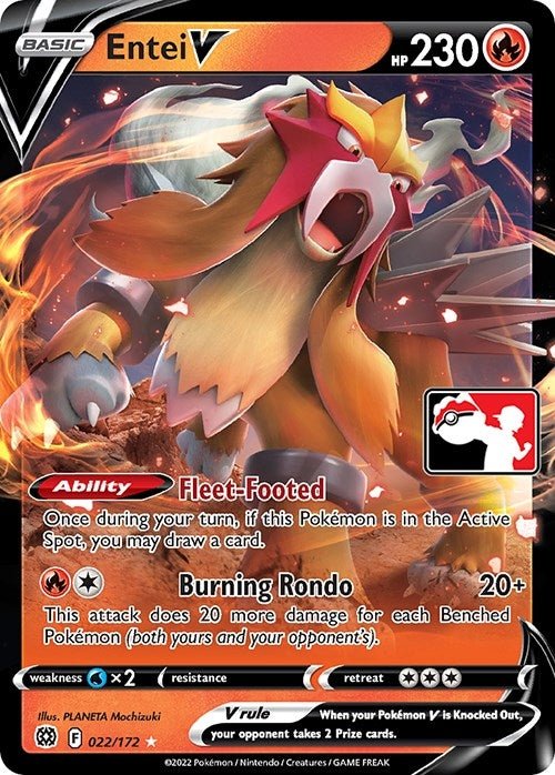 Image for Entei V (022/172) [Prize Pack Series Cards]