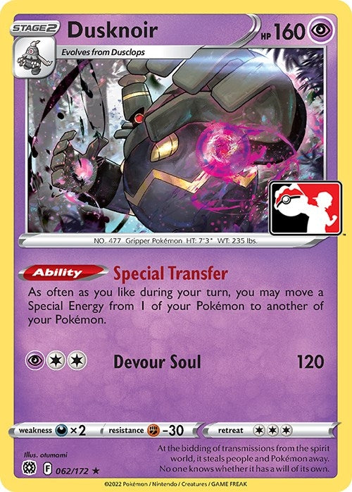 Image for Dusknoir (062/172) [Prize Pack Series Cards]