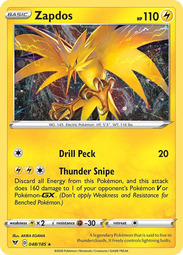 Zapdos (Cosmos Holo) (048/185) (Miscellaneous Cards & Products)