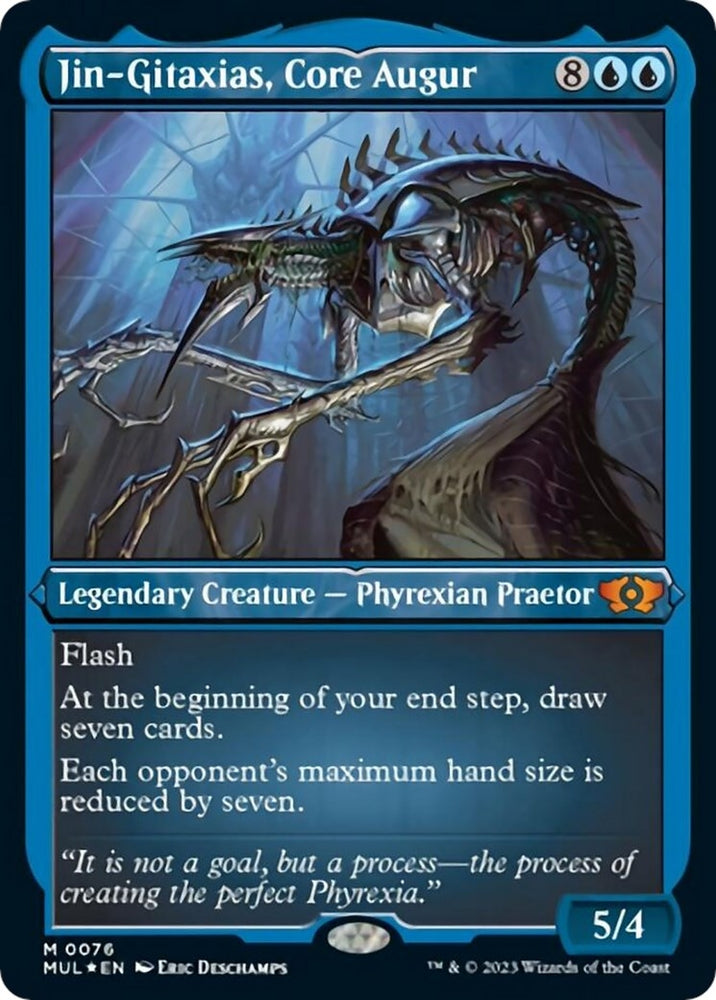 Image for Jin-Gitaxias, Core Augur (Foil Etched) (76) [March of the Machine: Multiverse Legends]