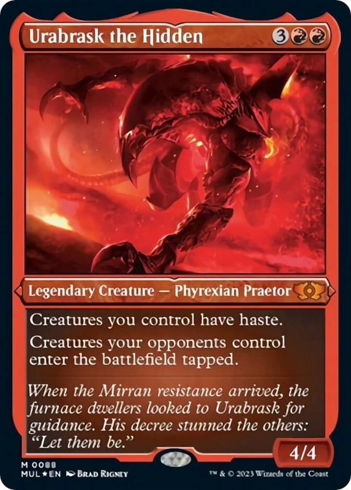 Image for Urabrask the Hidden (Foil Etched) (88) [March of the Machine: Multiverse Legends]