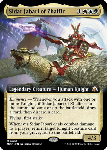 Image for Sidar Jabari of Zhalfir (Extended Art) (97) [Commander: March of the Machine]