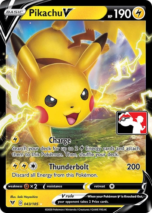 Image for Pikachu V (043/185) [Prize Pack Series Cards]