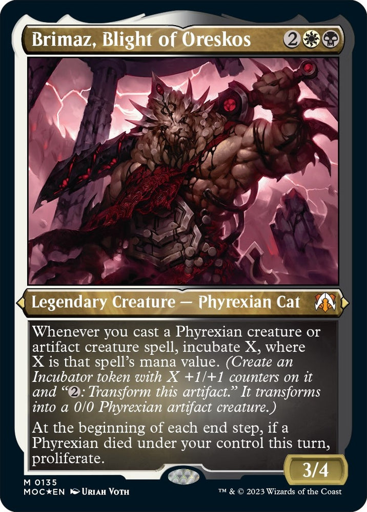 Image for Brimaz, Blight of Oreskos (Display Commander) - Thick Stock (135) [Commander: March of the Machine]