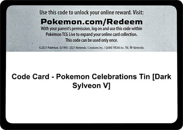Image for Code Card - Pokemon Celebrations Tin [Dark Sylveon V] - Pokemon