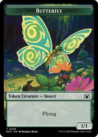 Image for Butterfly // City's Blessing Double-sided Token (29 // 45) [Commander: March of the Machine]