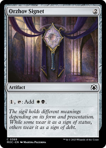 Image for Orzhov Signet (369) [Commander: March of the Machine]