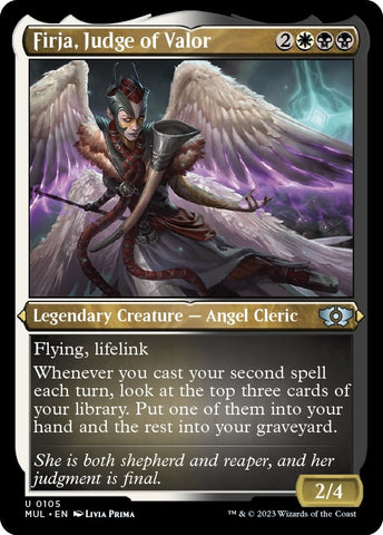 Image for Firja, Judge of Valor (Foil Etched) (105) [March of the Machine: Multiverse Legends]