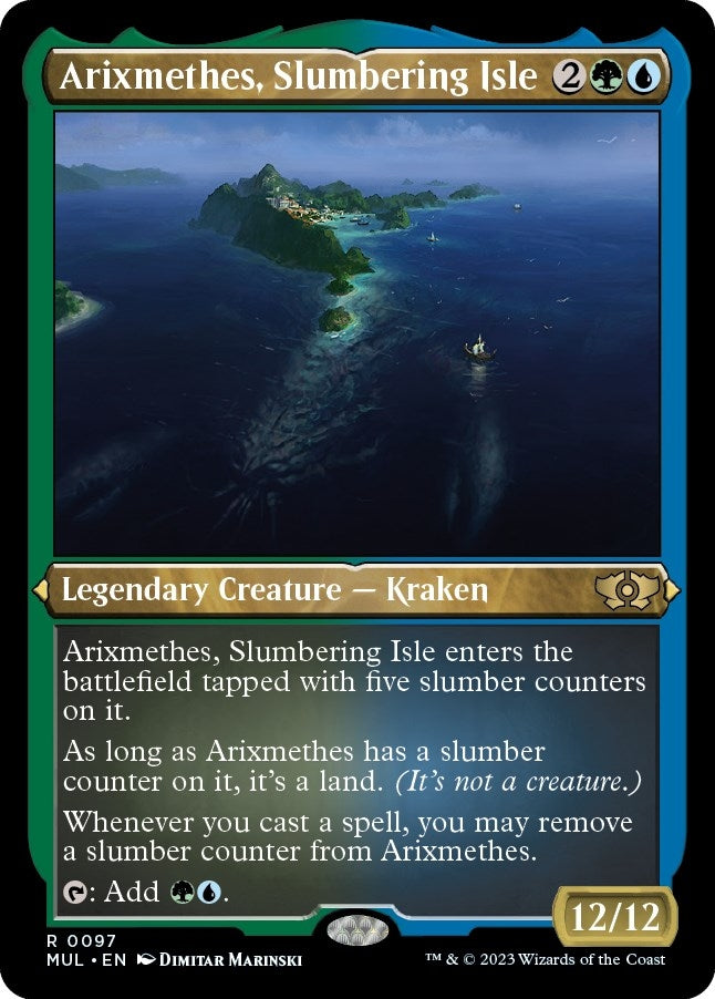 Image for Arixmethes, Slumbering Isle (Foil Etched) (97) [March of the Machine: Multiverse Legends]