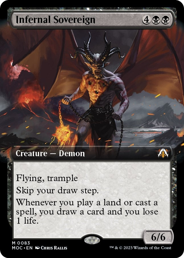 Image for Infernal Sovereign (Extended Art) (83) [Commander: March of the Machine]