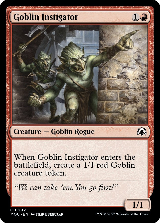 Image for Goblin Instigator (282) [Commander: March of the Machine]