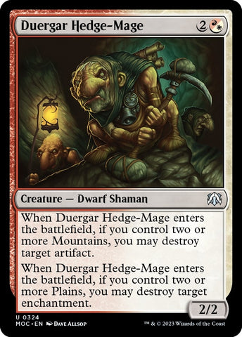 Image for Duergar Hedge-Mage (324) [Commander: March of the Machine]