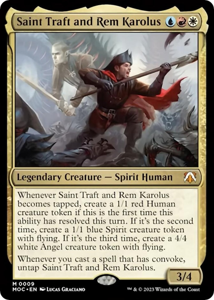 Image for Saint Traft and Rem Karolus (9) [Commander: March of the Machine]
